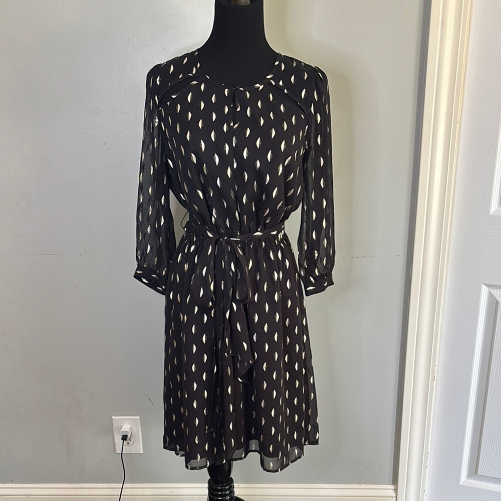 Allen B. By Allen Schwartz Black Dress with White Accents